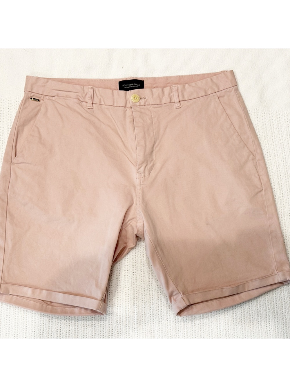 Scotch & Soda Men’s Blush Pink Chino Shorts W32
